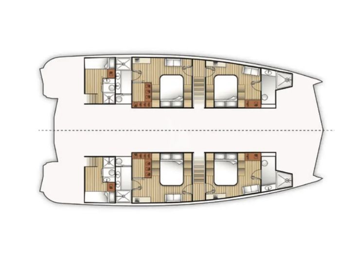 OVER THE MOON Moon 60 Power - cabin deck layout OVER THE MOON Moon 60 Power - cabin deck layout