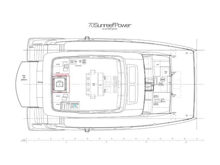 GIGI Sunreef 70 Power - flybridge layout GIGI Sunreef 70 Power - flybridge layout