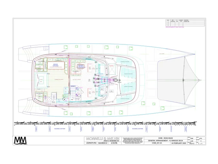 CRAZY LOVE Hudson HH88 - flybridge layout CRAZY LOVE Hudson HH88 - flybridge layout