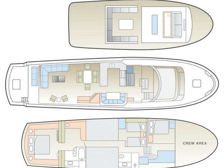 Galley NORTHERN LIGHT Hatteras 74 - layout Galley NORTHERN LIGHT Hatteras 74 - layout