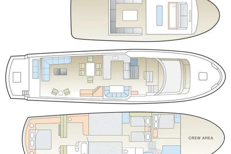 Layout for Galley NORTHERN LIGHT Hatteras 74 - layout