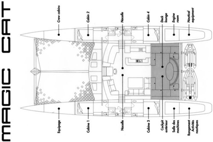 Layout for MAGIC CAT - yacht layout