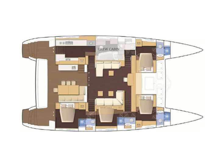 FOXY LADY Lagoon 620 - layout FOXY LADY Lagoon 620 - layout