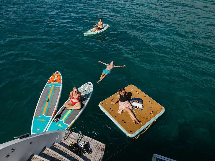 SAIL AWAY Lagoon 620 - water toys top shot SAIL AWAY Lagoon 620 - water toys top shot