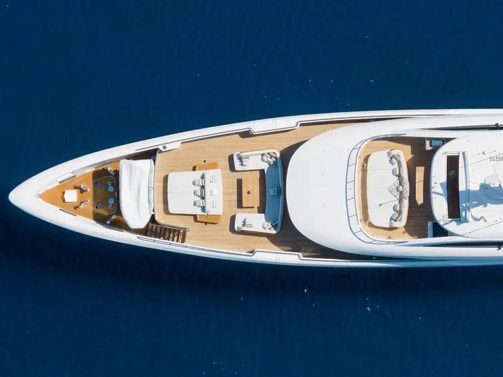 NOCTURNE Benetti B.Now 50m - top foredeck shot NOCTURNE Benetti B.Now 50m - top foredeck shot