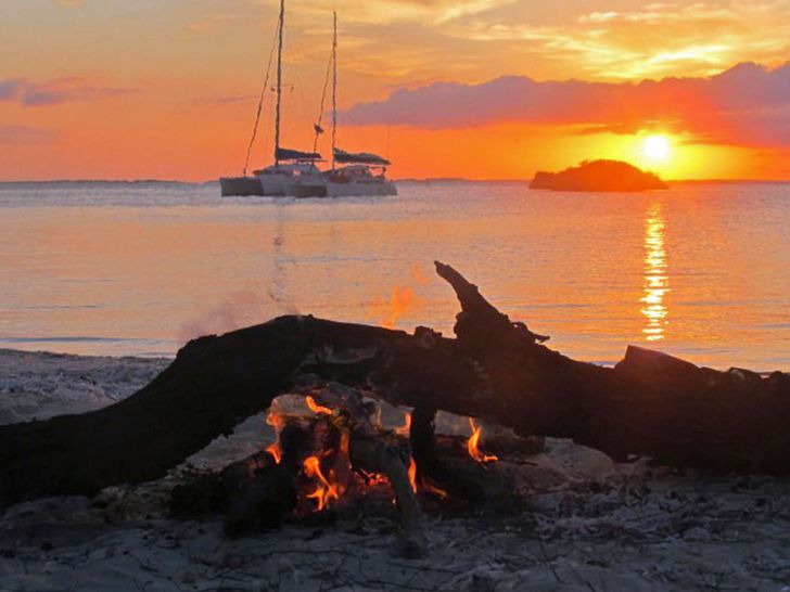 Campfire at Sunset