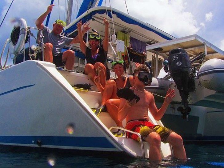 Having fun on the stern steps Having fun on the stern steps