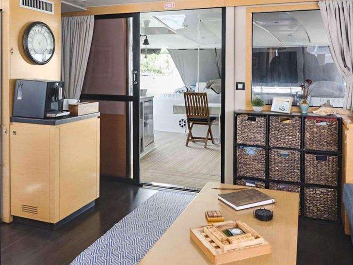 ODYSSEA Fountaine Pajot Sanya 57 - Saloon Entrance ODYSSEA Fountaine Pajot Sanya 57 - Saloon Entrance