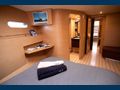 WIZARD - Yacht 2000 24 m,main cabin with bathroom entrance view