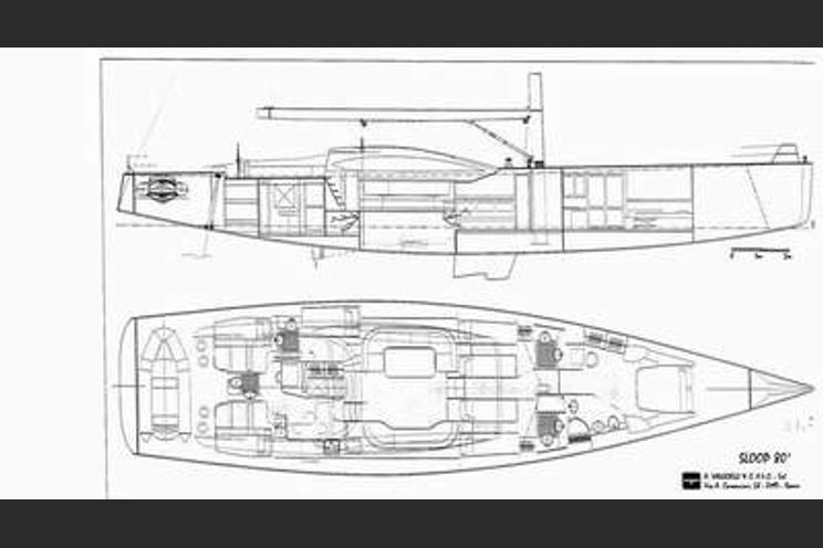 Layout for WIZARD - Yacht 2000 24 m, yacht layout