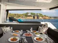 MOYA Lagoon 560 - aft deck dining MOYA Lagoon 560 - aft deck dining
