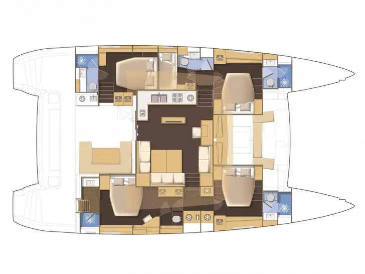 MOYA Lagoon 560 - catamaran layout MOYA Lagoon 560 - catamaran layout