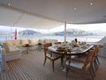 KATHLEEN ANNE Feadship SL39 - sky deck aft lounge and alfresco dining area KATHLEEN ANNE Feadship SL39 - sky deck aft lounge and alfresco dining area