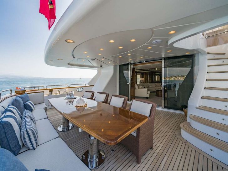 AURA - Benetti 36 m,aft deck AURA - Benetti 36 m,aft deck