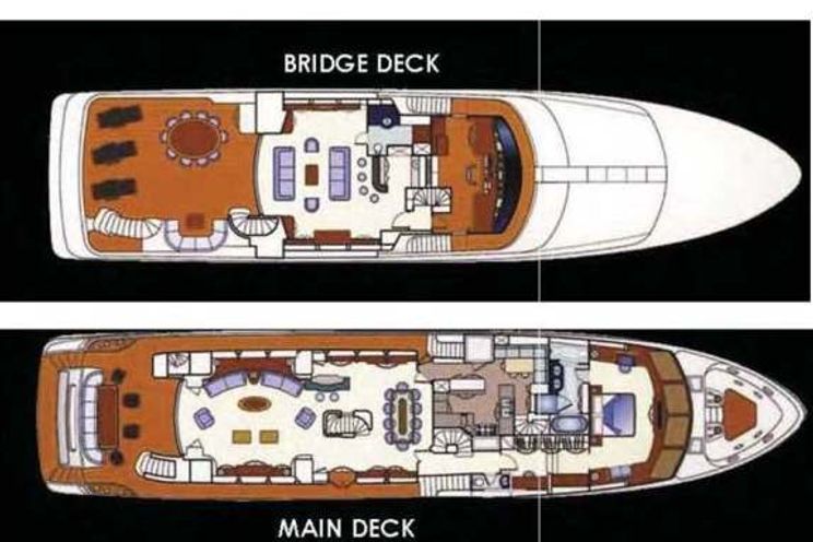 Layout for AURA - yacht layout