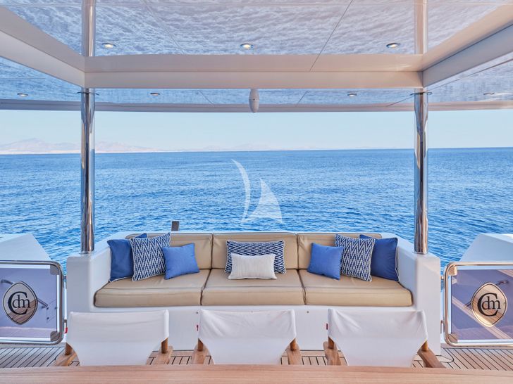 3D Cantierri Delle Marche Darwin 96 - aft deck seating area 3D Cantierri Delle Marche Darwin 96 - aft deck seating area