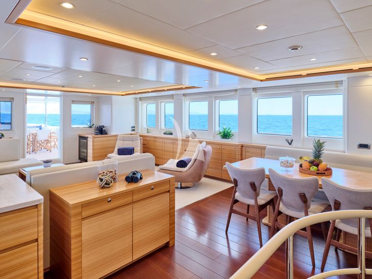 3D Cantierri Delle Marche Darwin 96 - main deck saloon and dining 3D Cantierri Delle Marche Darwin 96 - main deck saloon and dining