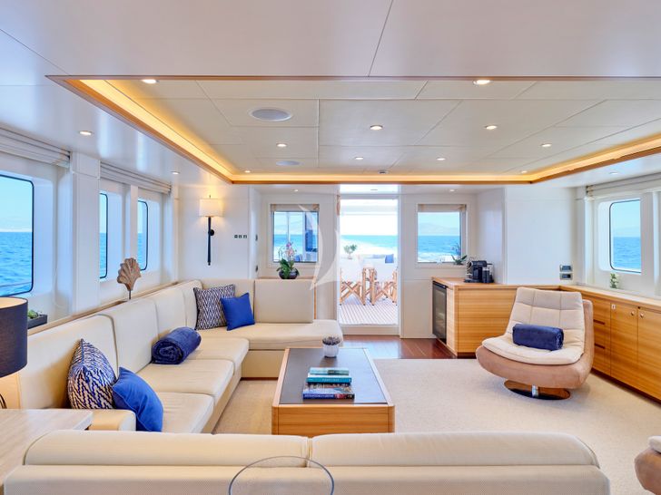 3D Cantierri Delle Marche Darwin 96 - main saloon wide view 3D Cantierri Delle Marche Darwin 96 - main saloon wide view