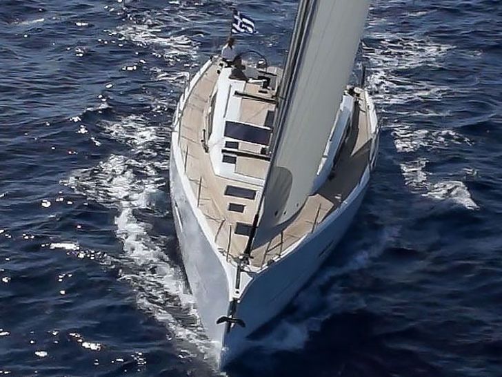 DRUNKEN SAILOR Dufour Grand Large 560 - sailing bow view DRUNKEN SAILOR Dufour Grand Large 560 - sailing bow view