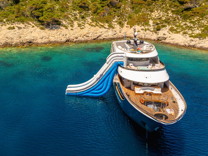 BELLA Custom 48m - anchored with water slide BELLA Custom 48m - anchored with water slide