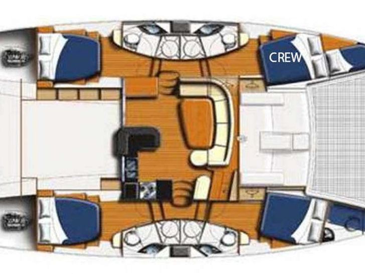 STARFISH - Leopard 46,catamaran yacht layout
