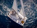 BLUEWINDS Lagoon 560 - aerial shot cruising BLUEWINDS Lagoon 560 - aerial shot cruising