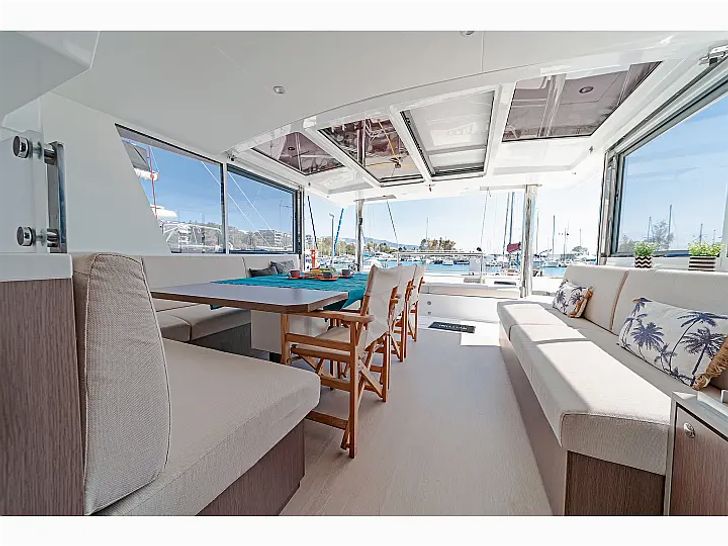 ABOUT TIME - Bali 4.8 - inner saloon ABOUT TIME - Bali 4.8 - inner saloon