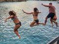 MANNA Royal Cape 53 - guests jumping into the water MANNA Royal Cape 53 - guests jumping into the water