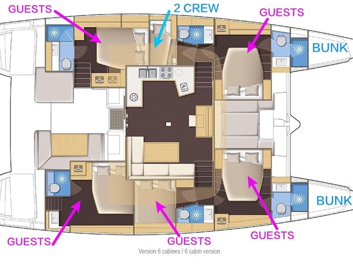 SUMMERTIME Lagoon 52 - layout SUMMERTIME Lagoon 52 - layout