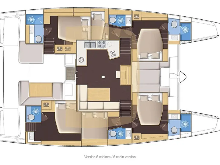 LUCKY CLOVER Lagoon 52 - catamaran yacht layout LUCKY CLOVER Lagoon 52 - catamaran yacht layout