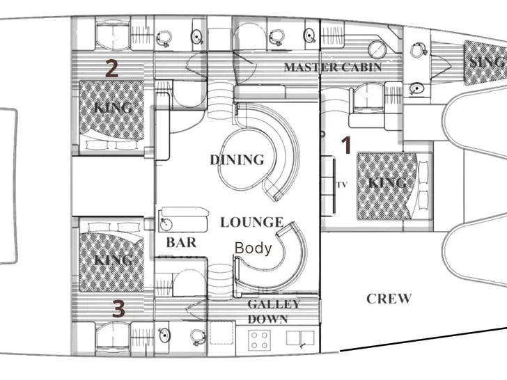 Yacht layout