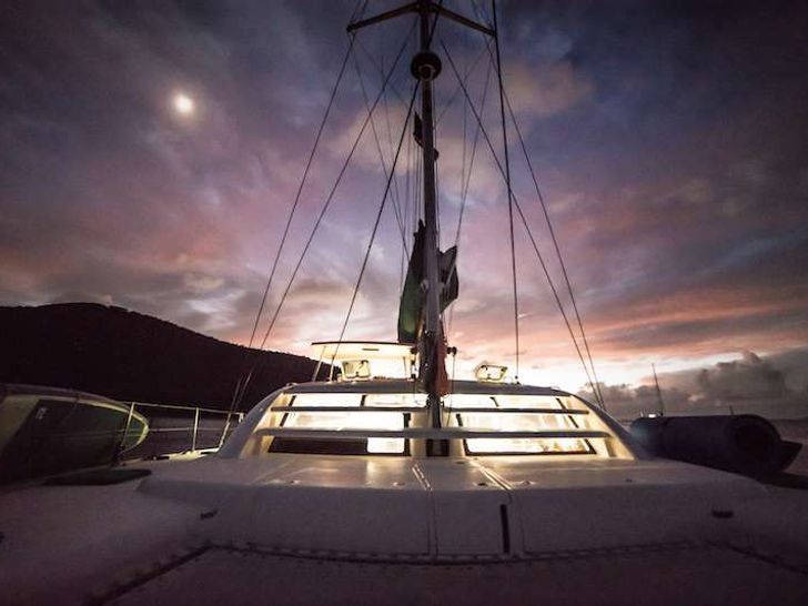Island R&R on her mooring.