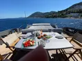 SUPER TOY Azimut 85 - aft deck alfresco dining set up SUPER TOY Azimut 85 - aft deck alfresco dining set up