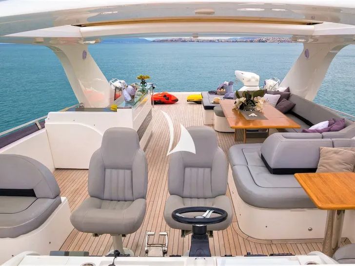 4LIFE Princess 85 flybridge helm 4LIFE Princess 85 flybridge helm