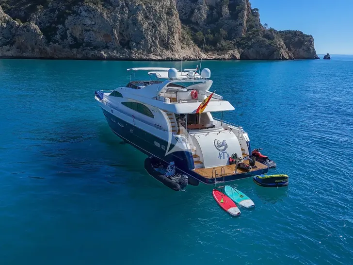 4T'S Astondoa 26m - aft shot with the water toys 4T'S Astondoa 26m - aft shot with the water toys