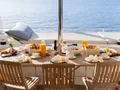 MOBY DICK Fountaine Pajot Galatea 65 - alfresco breakfast MOBY DICK Fountaine Pajot Galatea 65 - alfresco breakfast