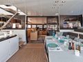 CUTE LITTLE CAT Lagoon 630 - aft deck alfresco dining area CUTE LITTLE CAT Lagoon 630 - aft deck alfresco dining area