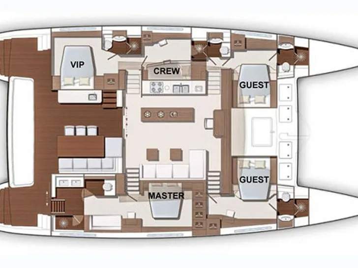 CUTE LITTLE CAT Lagoon 630 - layout CUTE LITTLE CAT Lagoon 630 - layout
