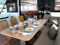 LADY M Lagoon 620 - aft dining area LADY M Lagoon 620 - aft dining area