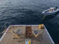 PEGASUS Feadship 52m - beach club with the tender PEGASUS Feadship 52m - beach club with the tender