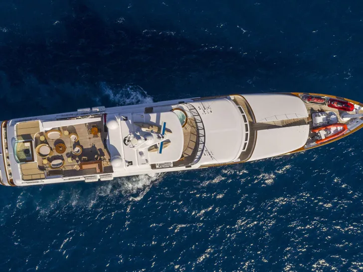 PEGASUS Feadship 52m - top aerial shot PEGASUS Feadship 52m - top aerial shot