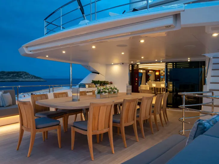 Upper deck dining area Upper deck dining area