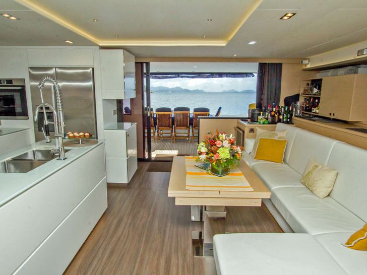 NENNE - Fountaine Pajot Victoria 67 - Main Salon&Open Galley NENNE - Fountaine Pajot Victoria 67 - Main Salon&Open Galley