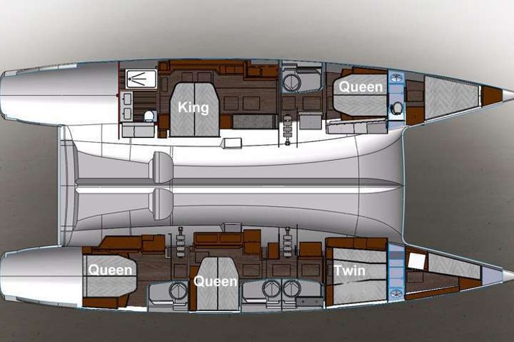 Layout for NENNE - Fountaine Pajot 67 - Yacht layout
