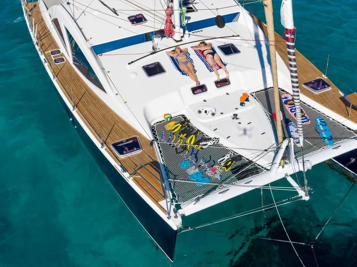 CURANTA CRIDHE Discovery 50 - foredeck overhead shot CURANTA CRIDHE Discovery 50 - foredeck overhead shot