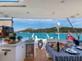 CURANTA CRIDHE Discovery 50 - aft deck alfresco dining area CURANTA CRIDHE Discovery 50 - aft deck alfresco dining area