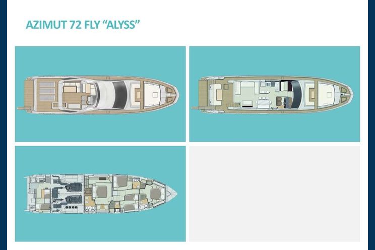 Layout for ALYSS - Azimut 72 Fly, motor yacht layout