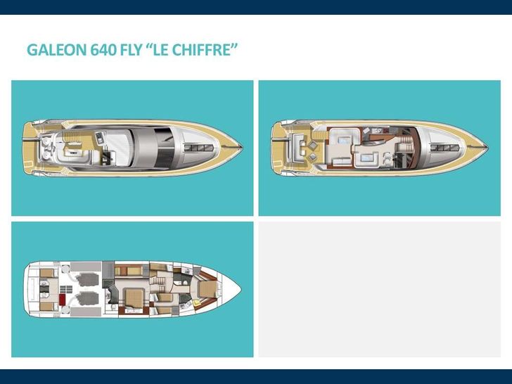 LE CHIFFRE - Galeon 640 Fly,motor yacht layout