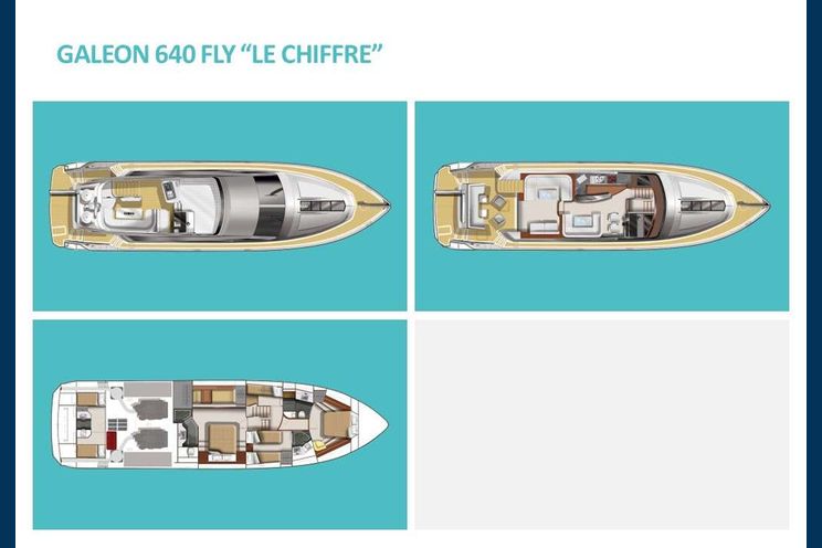 Layout for LE CHIFFRE - Galeon 640 Fly, motor yacht layout