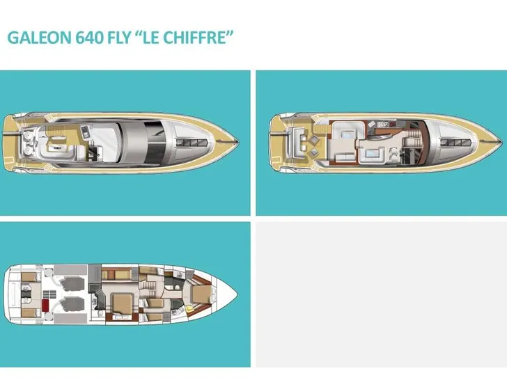 LE CHIFFRE - Galeon 640 Fly,motor yacht layout LE CHIFFRE - Galeon 640 Fly,motor yacht layout